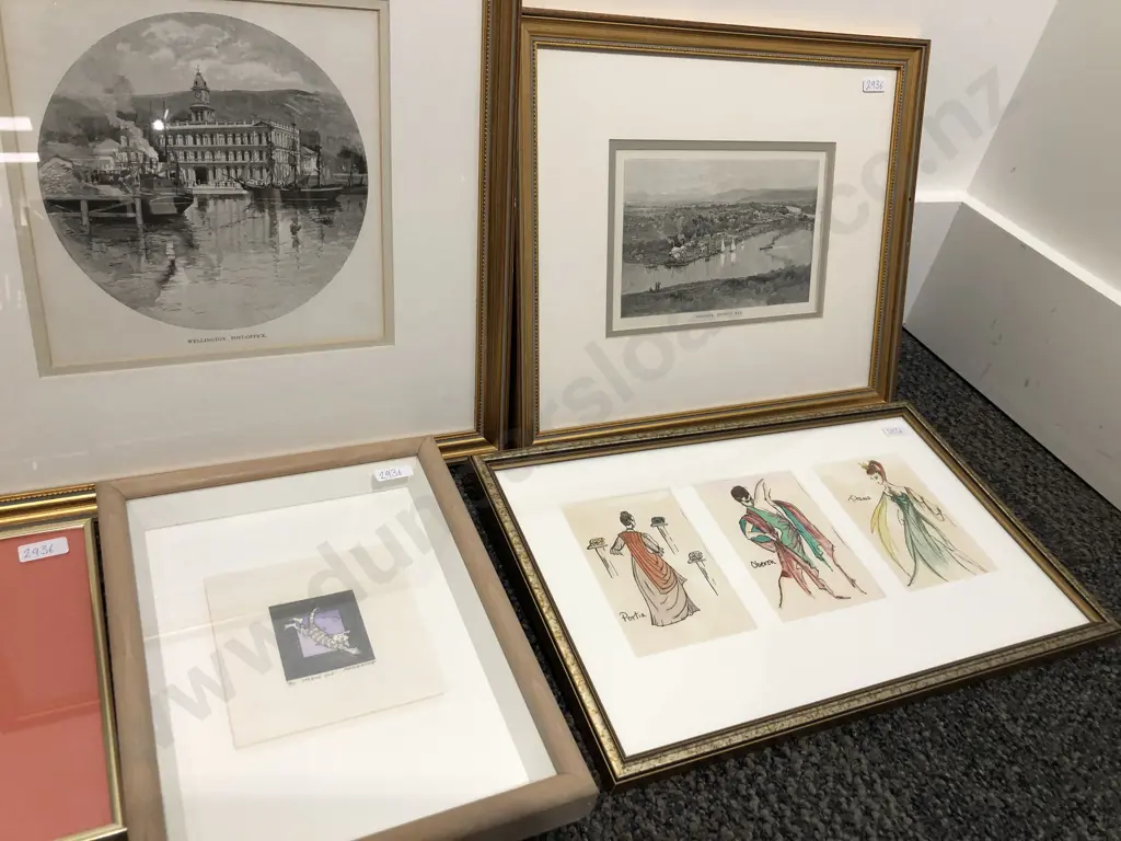 Box of Assorted Framed Works Image 1++
