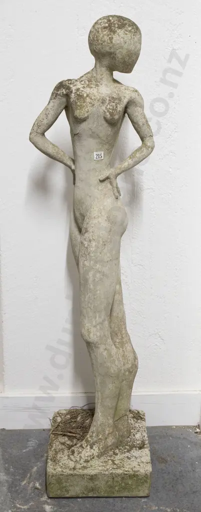 Hec Arona Garden Statue of Slender Female Nude Image 1++