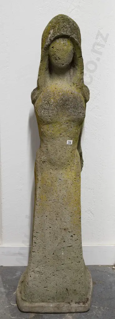 Hec Arona Stylised Garden Statue of Hooded Female Image 1++