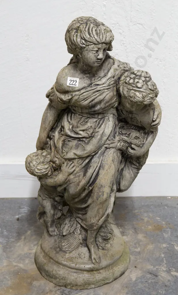 Composition Garden Statue of Classical Mother and Children Image 1++