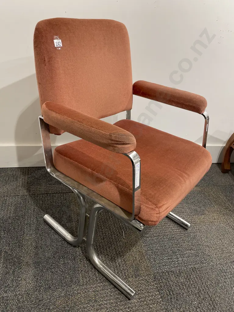 Chrome Framed Reception Chair Image 1++