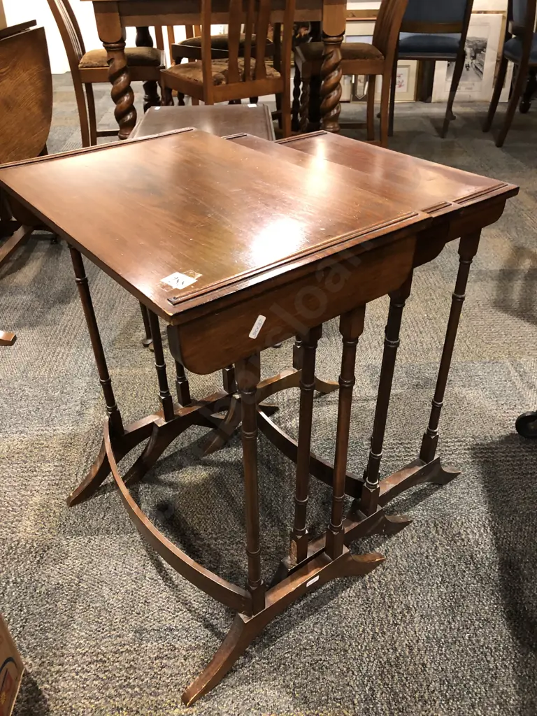 Southland Beech Nest of Tables Image 1++
