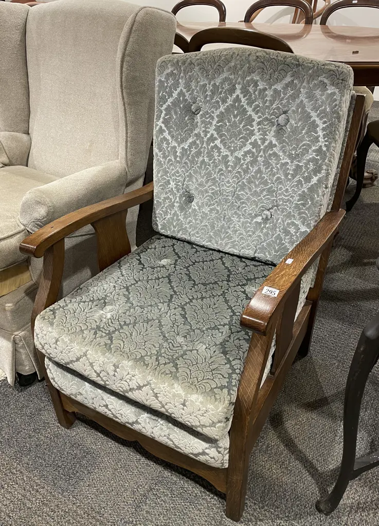Oak Framed Arm Chair Image 1++