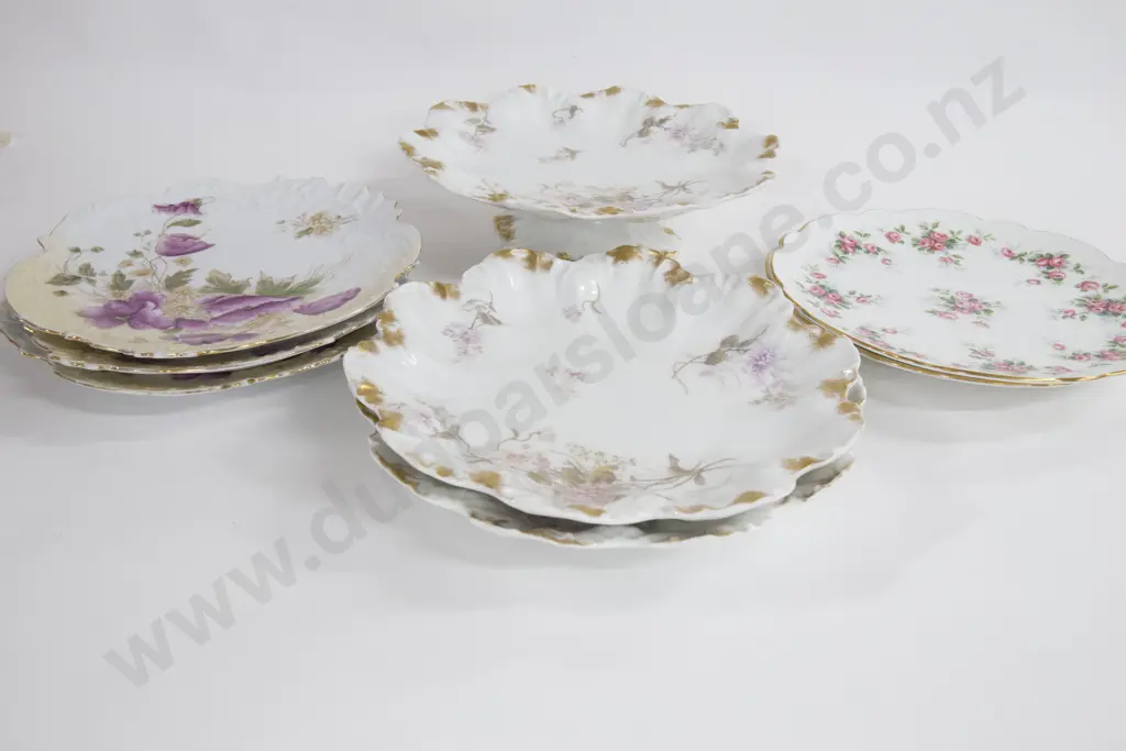 Six Place Victorian Dessert Service Together With Two Aynsley Fancy Plates Image 1++
