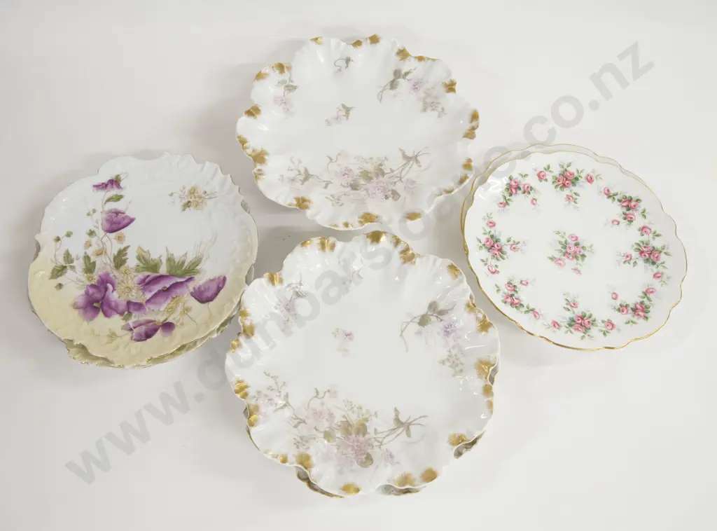 Six Place Victorian Dessert Service Together With Two Aynsley Fancy Plates Image 1++