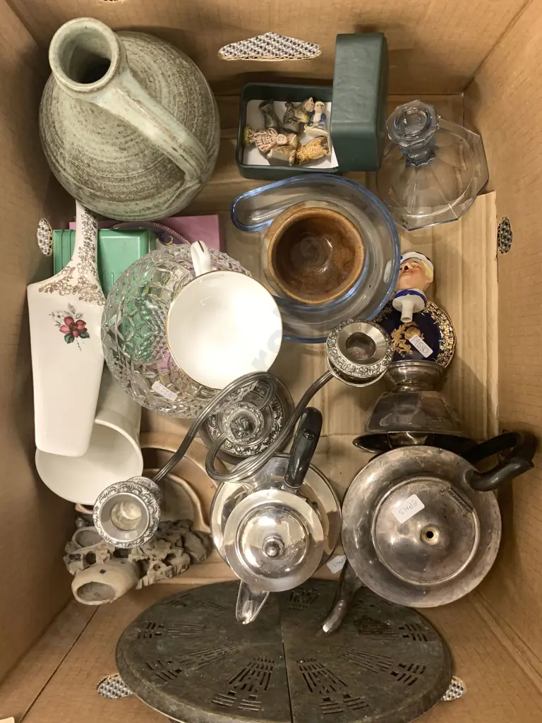 Various Pottery. Silver Plate Image 1++