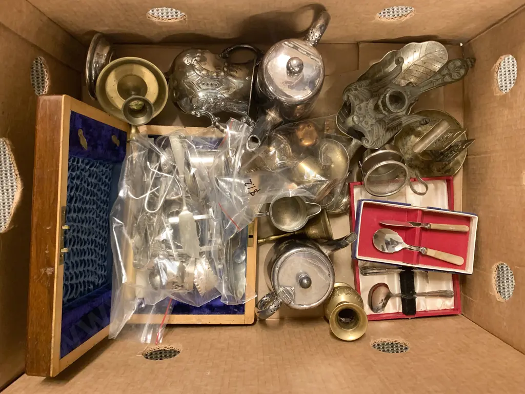Collection of Silver Plate and Various Metalware Image 1++