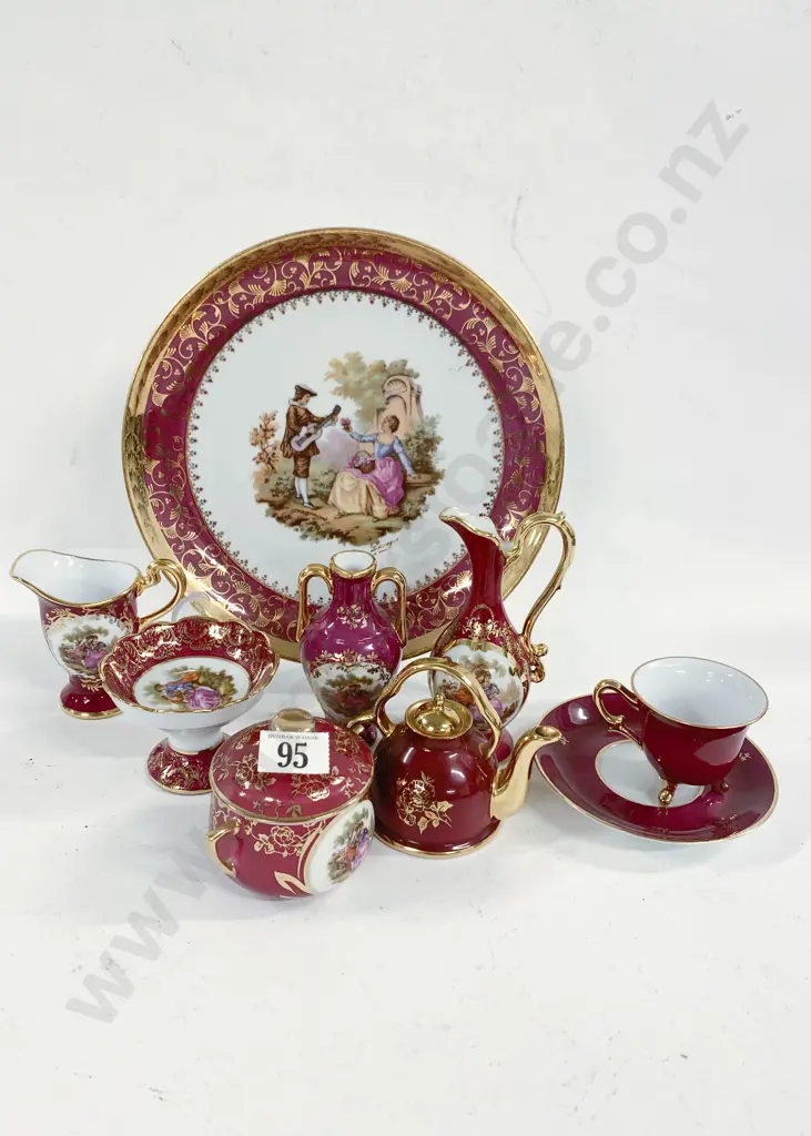 Eight Various Limoges Pieces incl. Decorative Jugs Image 1++