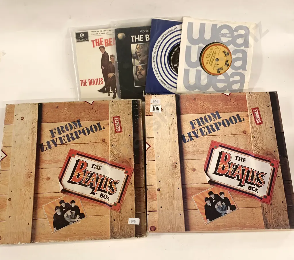 The Beatles Two Boxed Record Sets and 45's Image 1++