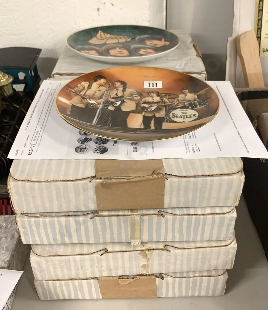 Set of Eight Beatles Collector's Plates Image 1++