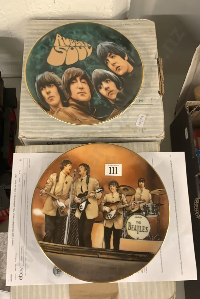 Set of Eight Beatles Collector's Plates Image 1++
