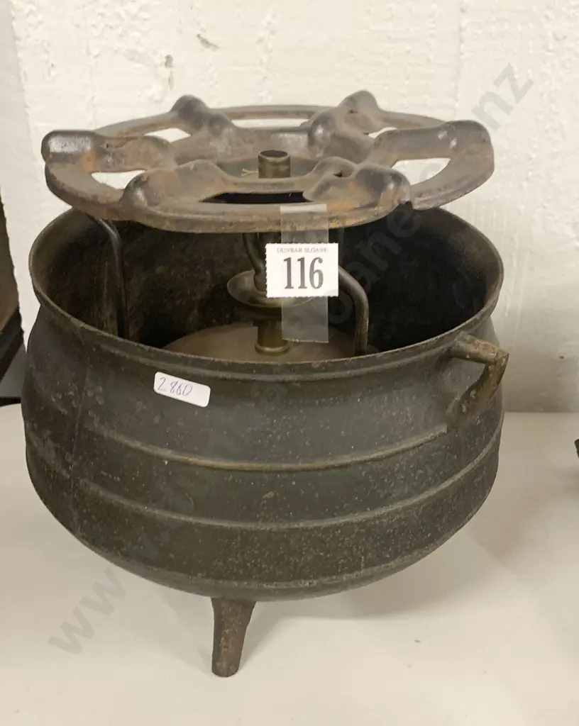 Cast Iron Cauldron and Camp Stove Image 1++
