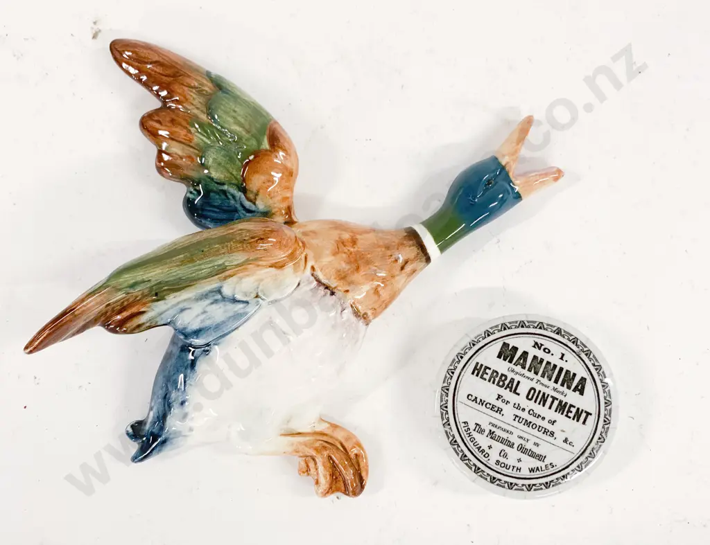 Beswick Flying Wall Duck & Vict Ointment Jar Lid Image 1++