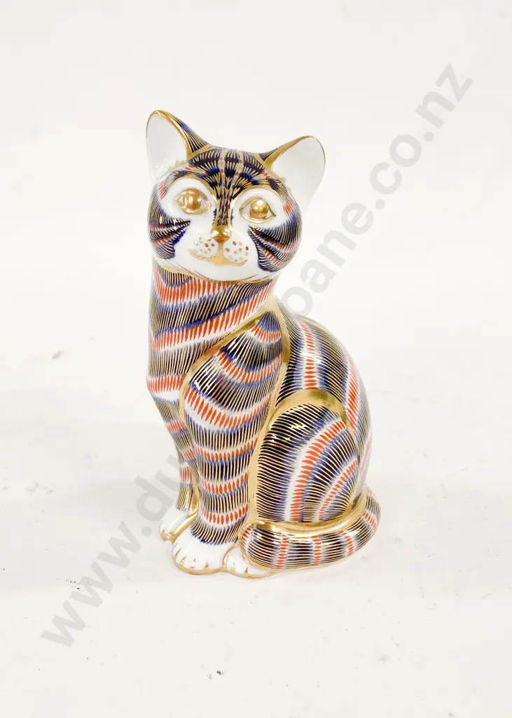 Royal Crown Derby Imari Seated Cat Image 1++