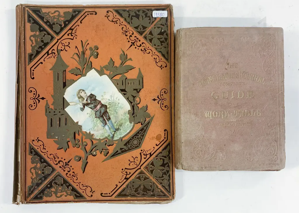 Victorian Scrap Album with Two Work Table Guides Image 1++