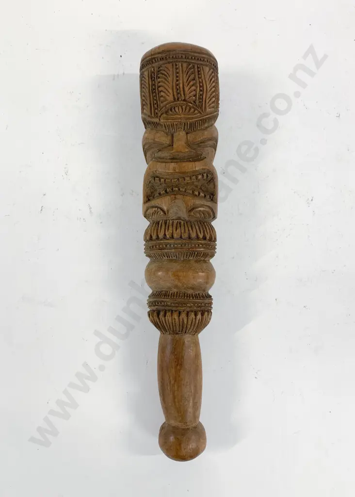 Hawaiian Carved Club Image 1++