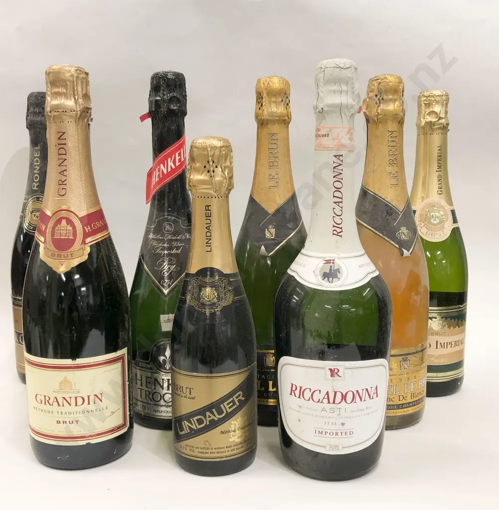 Nine Bottles of Assorted Sparkling Image 1++