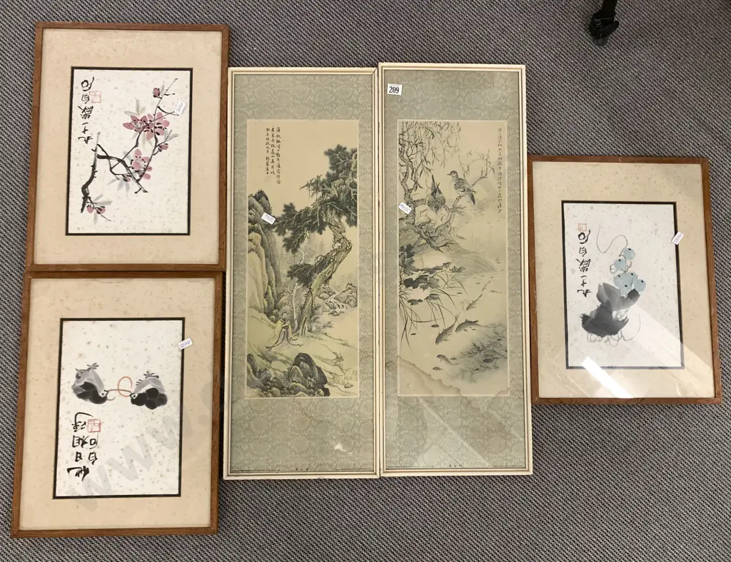Five Various Framed Asian Prints Image 1++