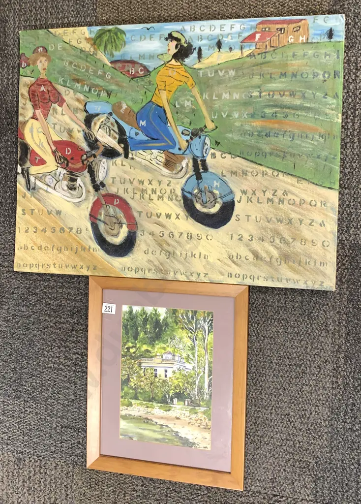 David Boyd Oil on Board "1950s" Together With Angela Wilmshurst Watercolour Image 1++