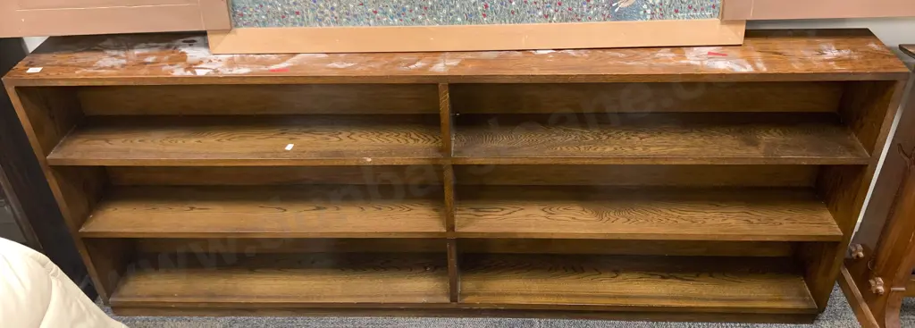 Low Oak Bookcase Image 1++