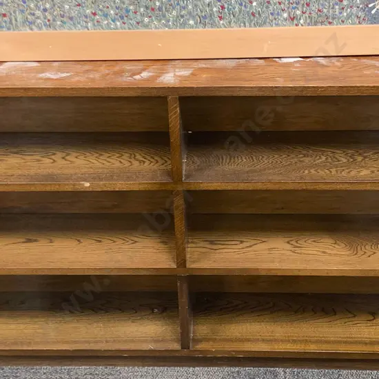 Low Oak Bookcase