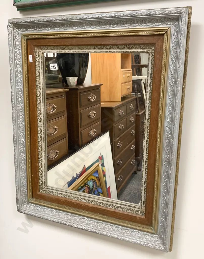 Rectangular Wall Mirror with Painted Frame Image 1++