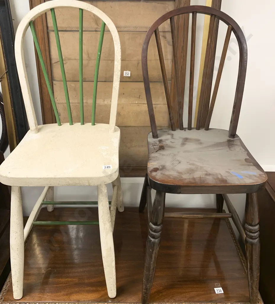 Two Stick Back Dining Chairs Image 1++