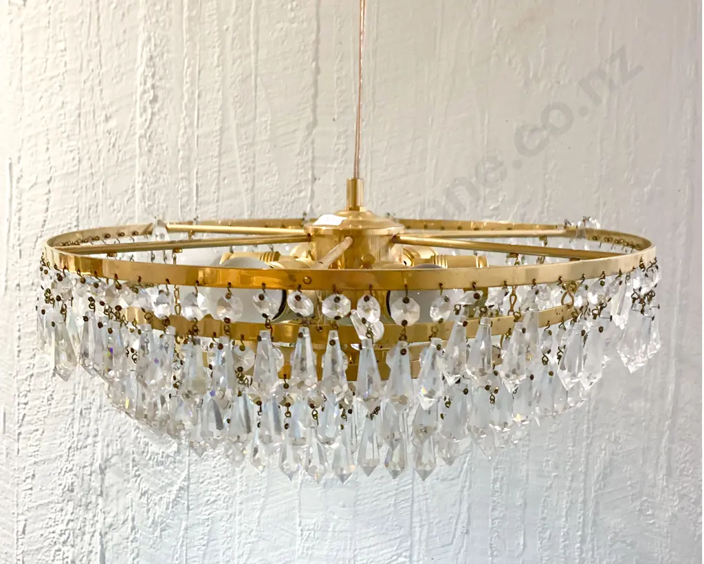 Four Tiered Crystal Ceiling Light Image 1++
