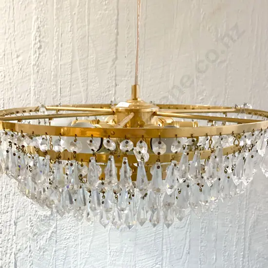 Four Tiered Crystal Ceiling Light