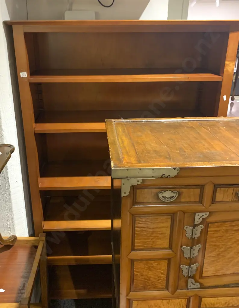Recycled Kauri Six Shelf Bookcase Image 1++
