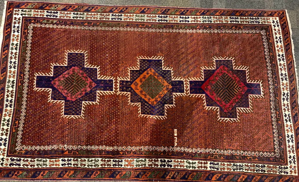 Persian Triple Medallion Rug Image 1++