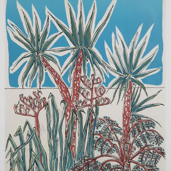 Claudia Pond Eyley - Cabbage Trees & Sky