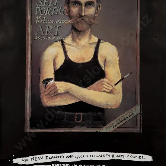 Dick Frizzell - Self Portrait As A Serious Artiste Poster