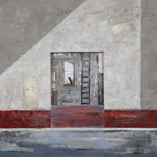 Jane Mitchell - Distressed Doorway with Ladder