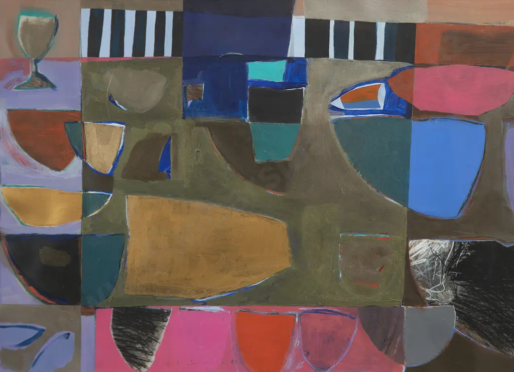 Bridget Bidwell - Still Life with Metallic Centre Image 1++