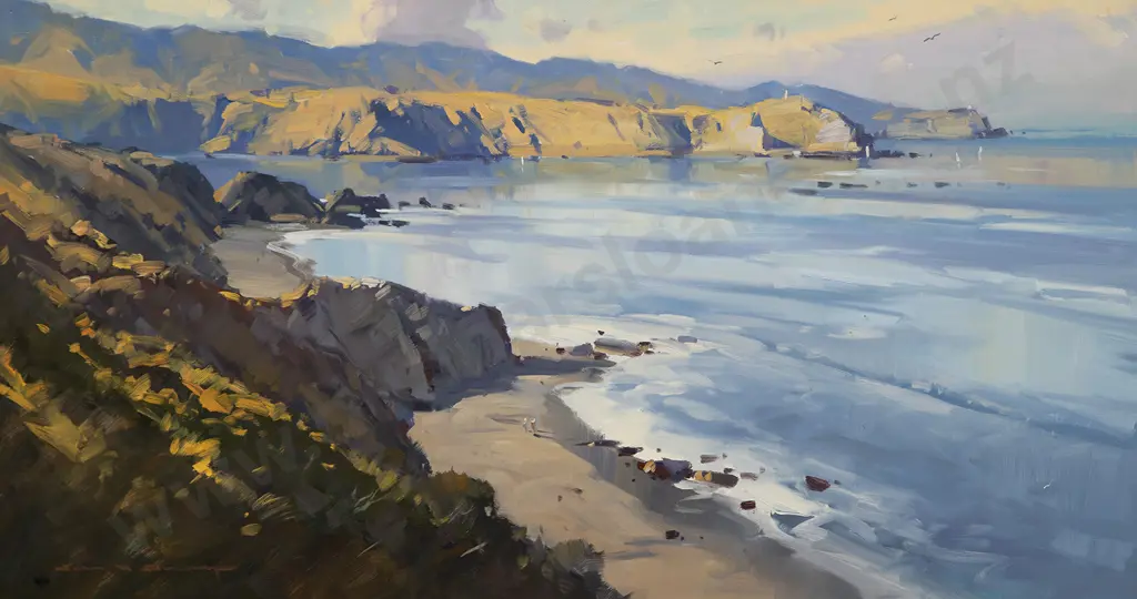 John Crump - Morning Calm Breaker Bay & Wellington Heads Image 1++