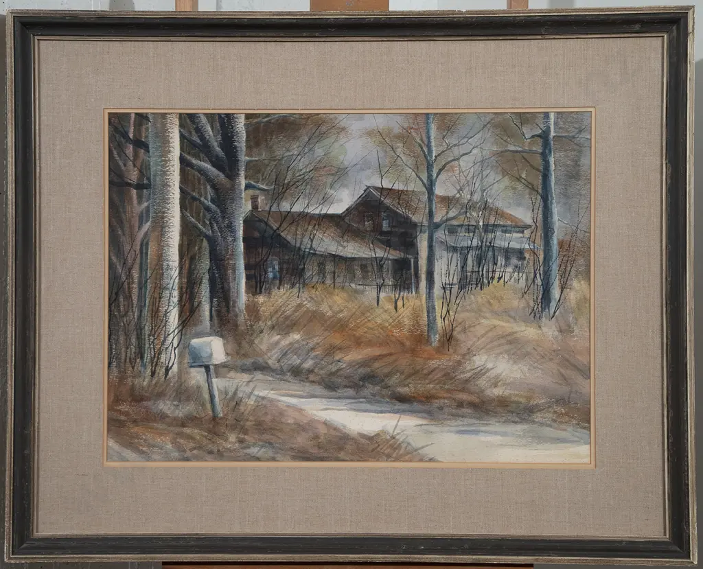 Franklin Bates (American) - Untitled (Homestead & Barn) Image 1++