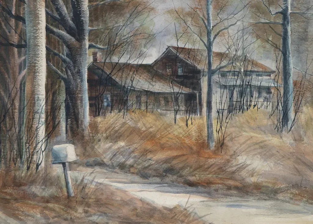 Franklin Bates (American) - Untitled (Homestead & Barn) Image 1++