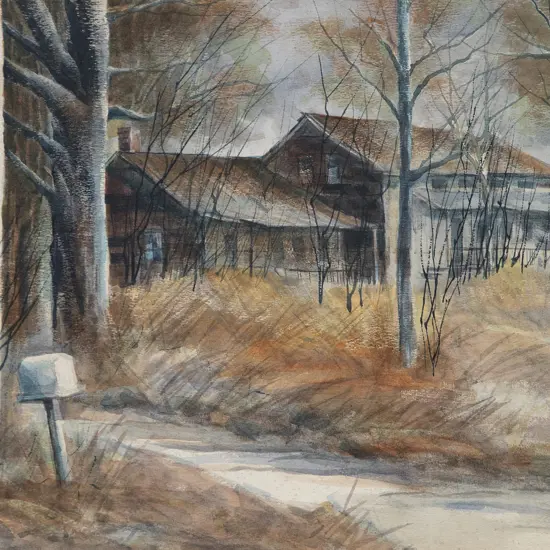 Franklin Bates (American) - Untitled (Homestead & Barn)