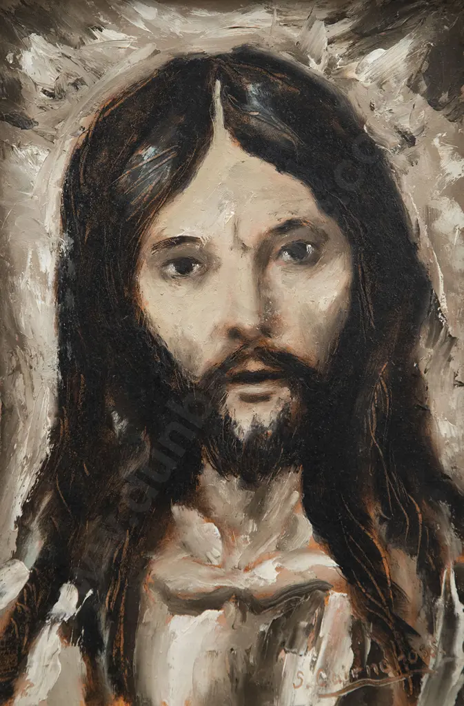 Sam Cairncross (1913-76) - Head of Christ Image 1++