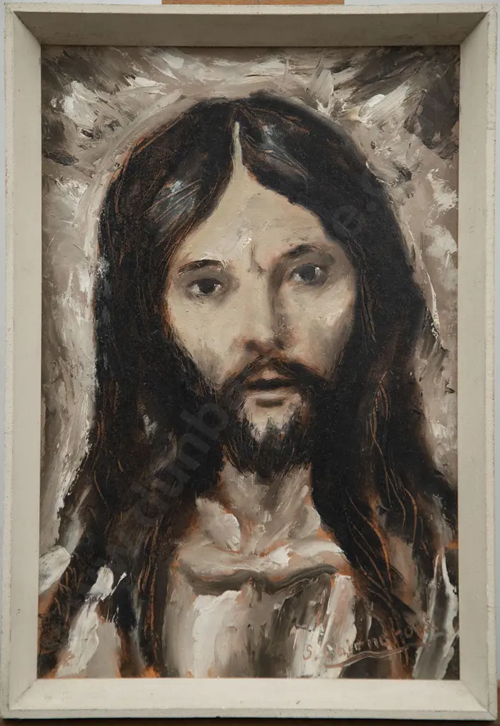 Sam Cairncross (1913-76) - Head of Christ Image 1++