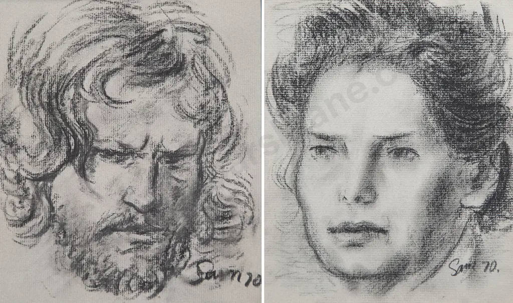 Sam Cairncross (1913-76) - Male & Female Portrait Studies Image 1++