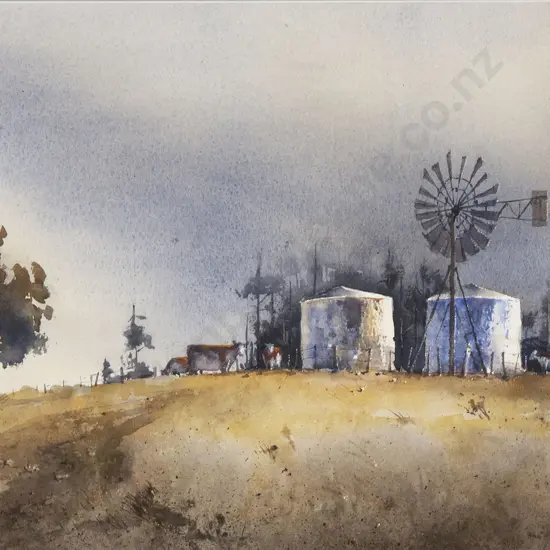 Brian Baxter - Pastural Scene with Grazing Cows