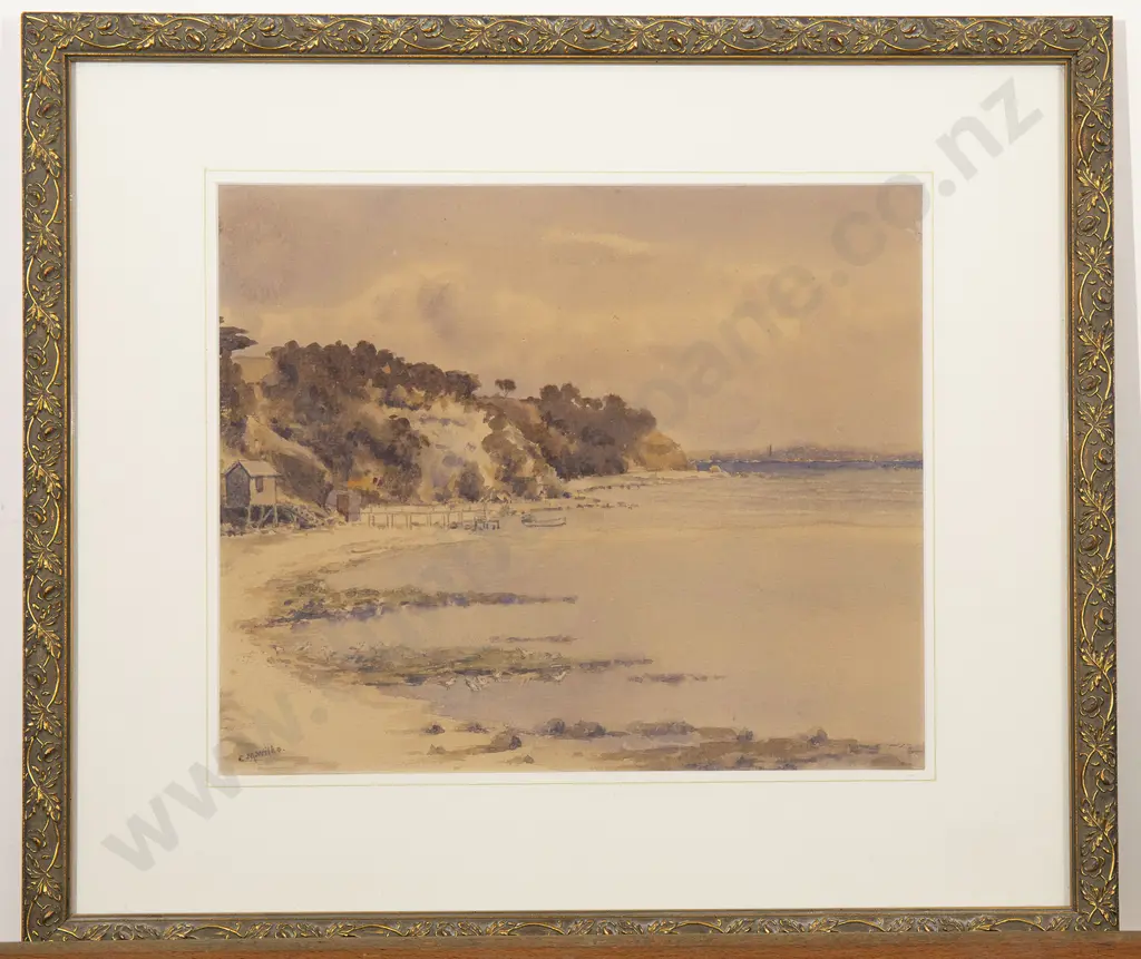 E M Wilks - Low Tide with Seagulls Image 1++