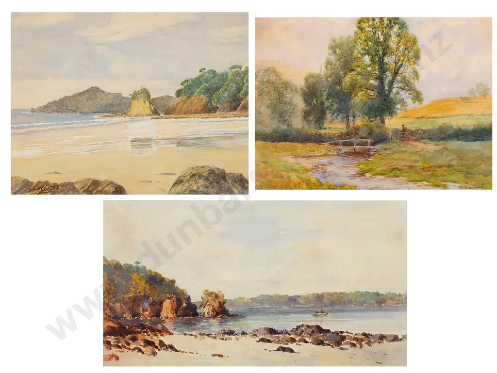 A Sinclair with W Coates & Other Watercolour (3) Image 1++