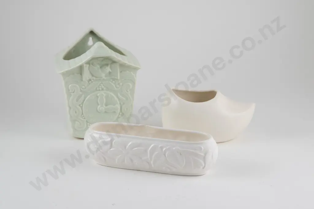 Two Crown Lynn Novelty Vases & Other (3) Image 1++