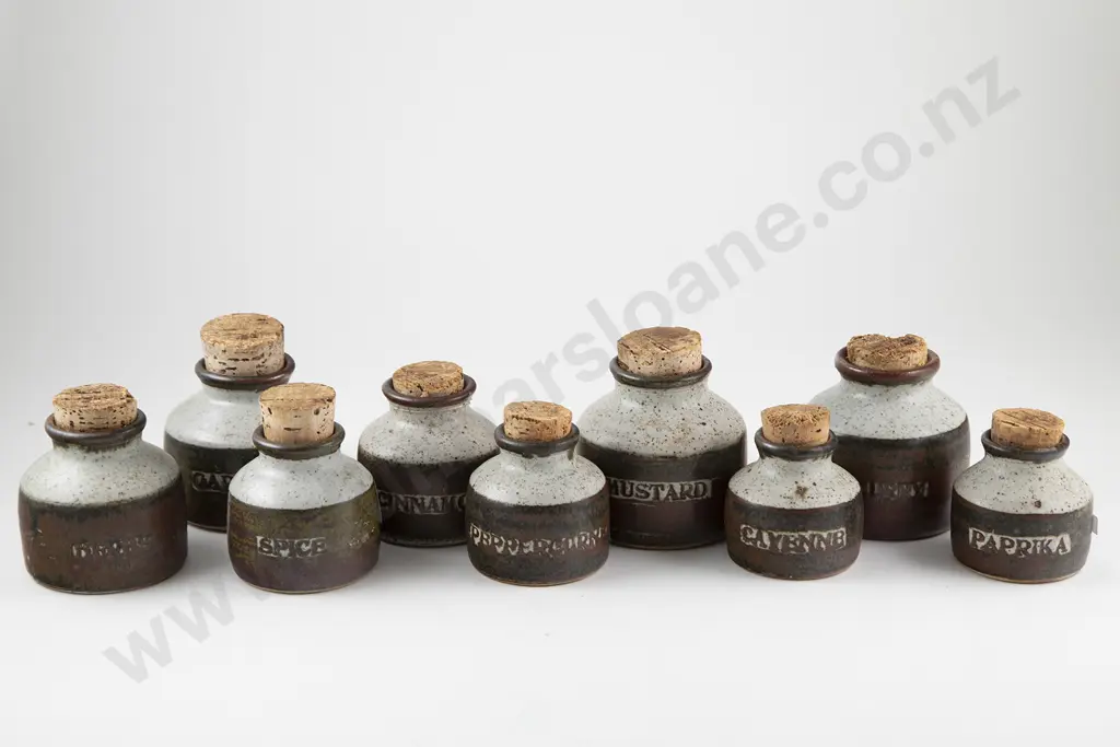 Len Castle Set of Nine Spice Pots Image 1++