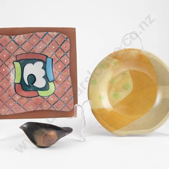 Moyra Elliot Trinket Dish with R Thompson Bird & Steve Fulmer dish (3)