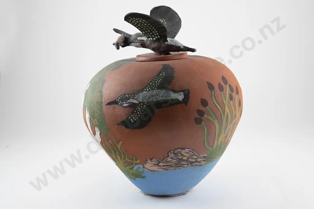 Esther Kennedy Hermannsburg 'Kingfisher' Pot Image 1++