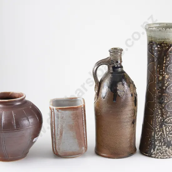 Four Various NZ Pottery Pieces